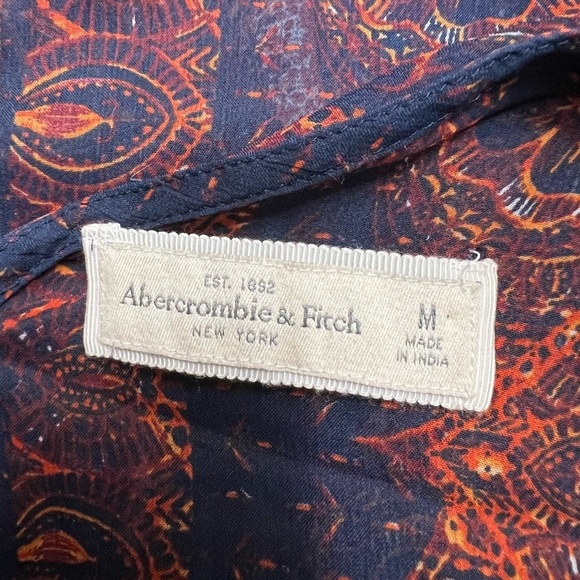 Abercrombie & Fitch Floral Babydoll Sheer Flowy Bohemian Hippie Top - Picture 7 of 10